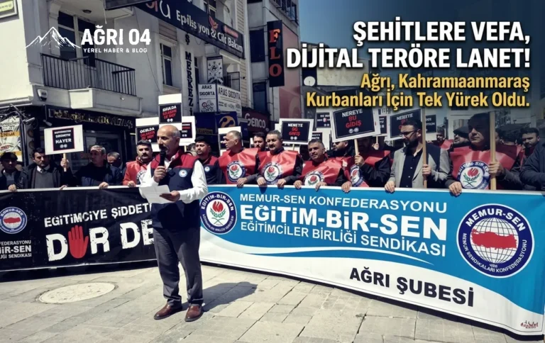 Ağrı’da Hüzün ve Kenetlenme: Şehitler İçin Tek Yürek