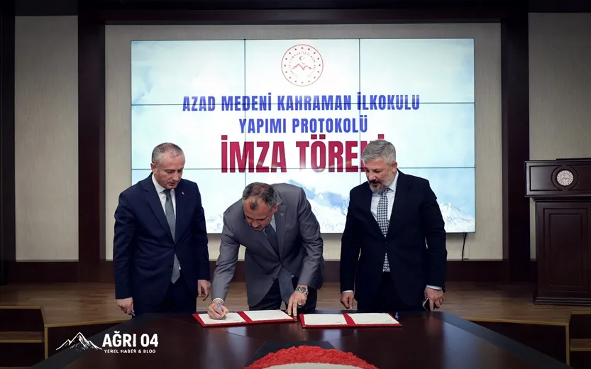 Ağrı’da Eğitime Büyük Destek: Geleceğin Okulu İçin İmzalar Atıldı!