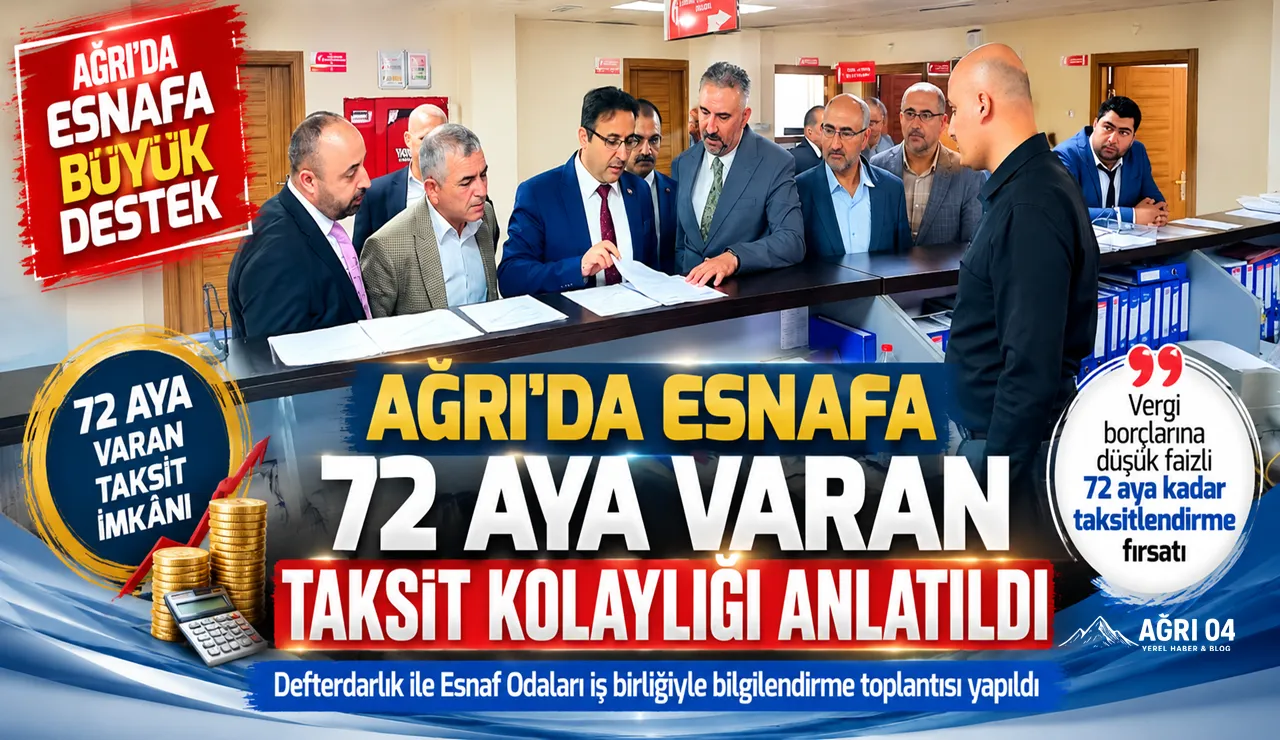 Ağrı Esnafına Büyük Müjde: Borçlara 72 Ay Taksit!