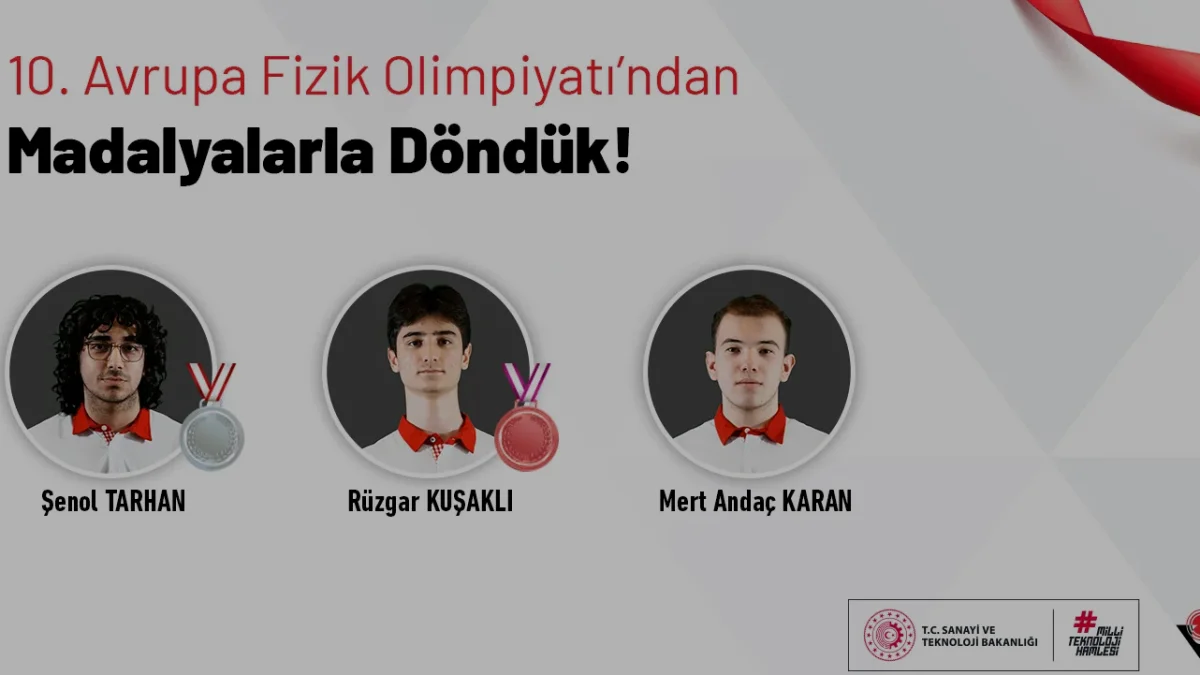 Avrupa Fizik Olimpiyatı’nda Türkiye’ye Üç Ödül