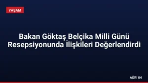 Bakan Göktaş Belçika Milli Günü Resepsiyonunda İlişkileri Değerlendirdi