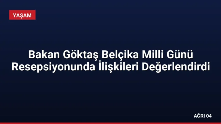 Bakan Göktaş Belçika Milli Günü Resepsiyonunda İlişkileri Değerlendirdi