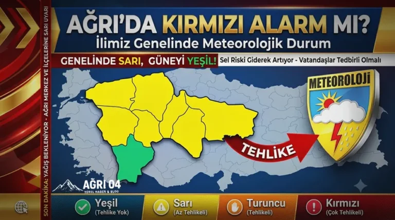 Meteoroloji’den Ağrı İçin Sağanak ve Sel Uyarısı!