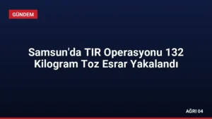 Samsun’da TIR Operasyonu 132 Kilogram Toz Esrar Yakalandı