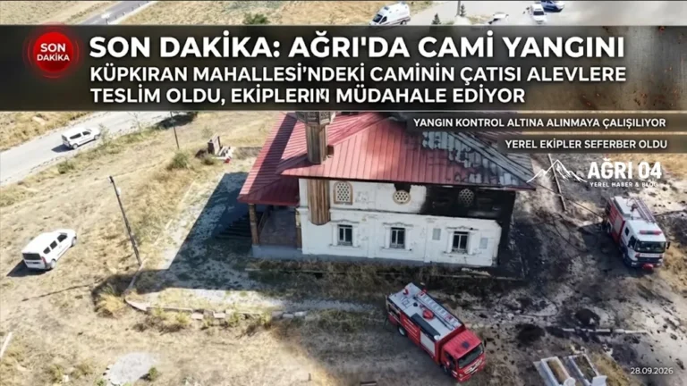 Ağrı’da Alevlere Teslim Olan Camide Korku Dolu Dakikalar