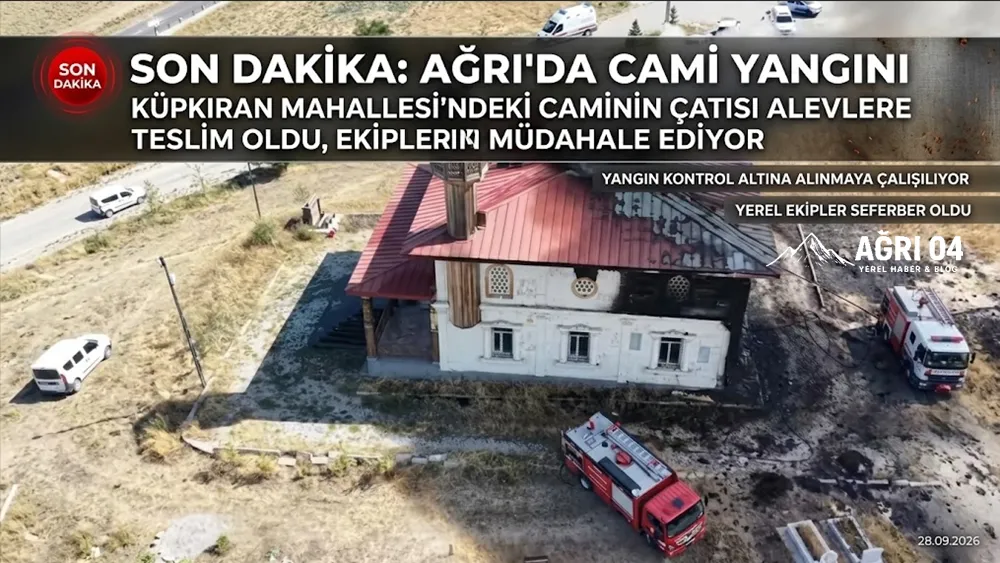 Ağrı’da Alevlere Teslim Olan Camide Korku Dolu Dakikalar