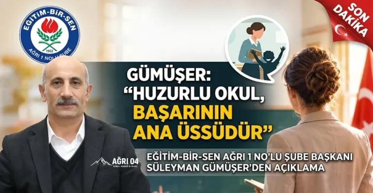 Gümüşer’den Eğitimde Huzur Vurgusu: Başarının Ana Üssü Okuldur