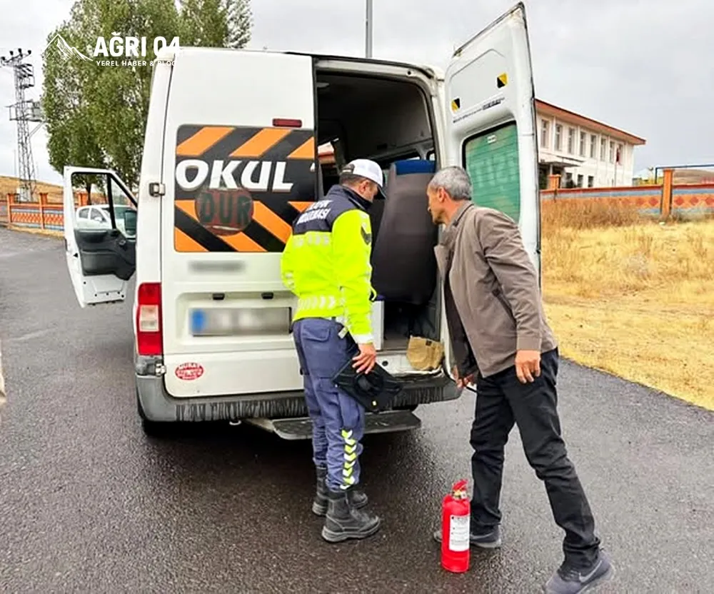 Ağrı’da Okul Servislerine Sıkı Denetim: 1 Araca Cezai İşlem!