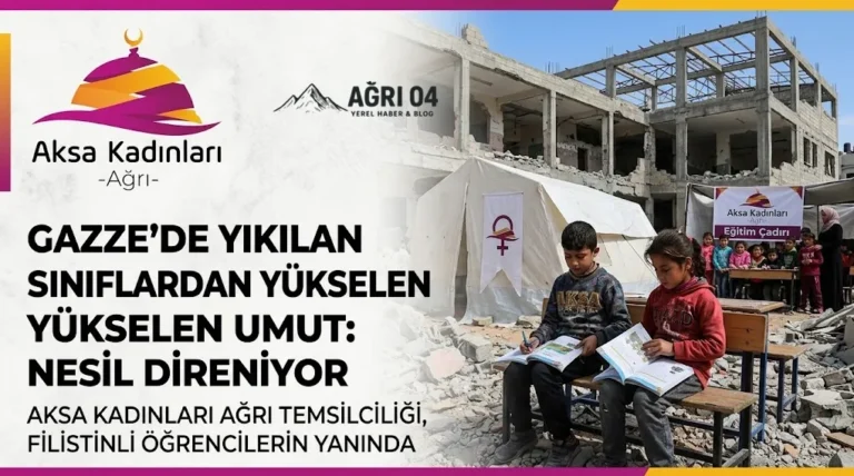 Gazze’de Yıkılan Sınıflara İnat Bir Nesil Kalemle Direniyor