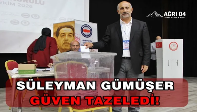Ağrı Eğitim-Bir-Sen’de Süleyman Gümüşer Güven Tazeledi!